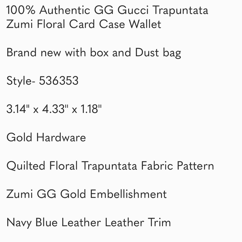 Gucci GG Trapuntata‎ Zumi Floral Wallet - Picture 16 of 16